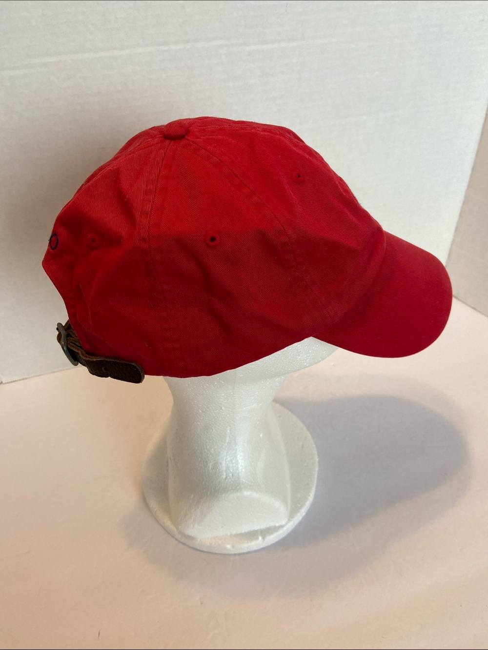 Polo Ralph Lauren Cap Spell Out Logo Golf Beach Baseball Red Navy Horse O/S - Picture 6 of 10